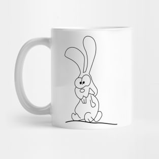 crazy sitting bunny Mug